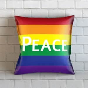 כרית נוי הגאווה PEACE - מוצרי הגאווה - חנות הדגל