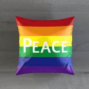 כרית נוי הגאווה PEACE - מוצרי הגאווה - חנות הדגל