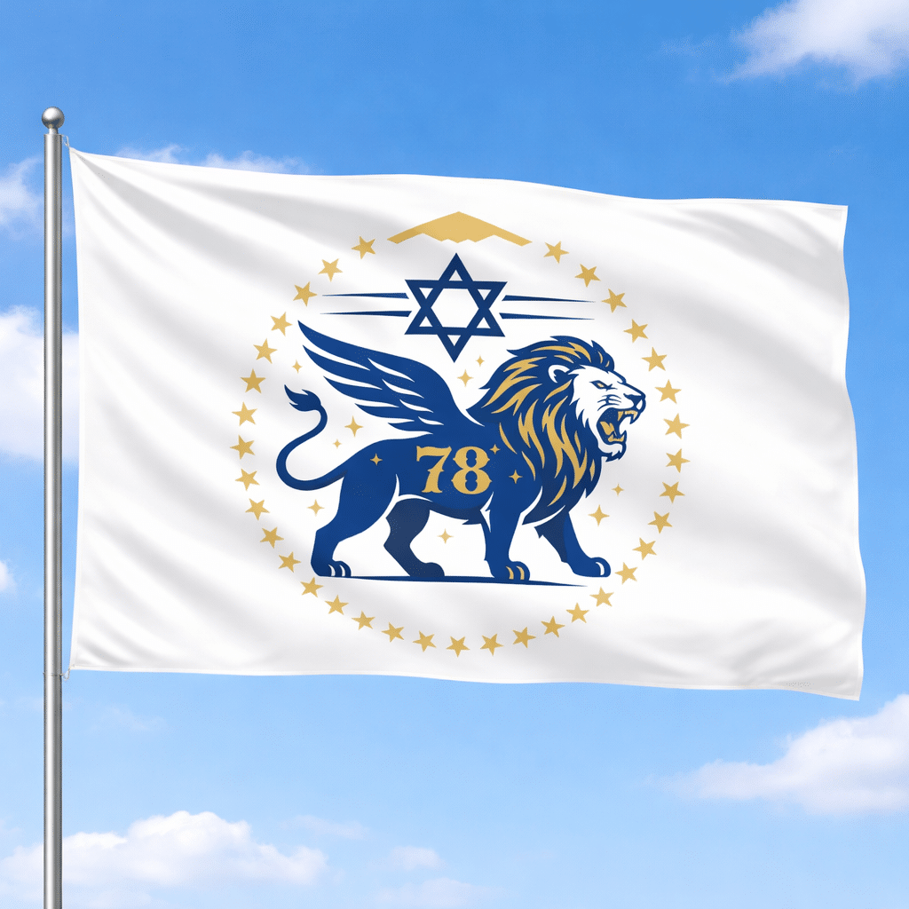 דגל יום העצמאות 78 - דגלי ישראל - חנות הדגל