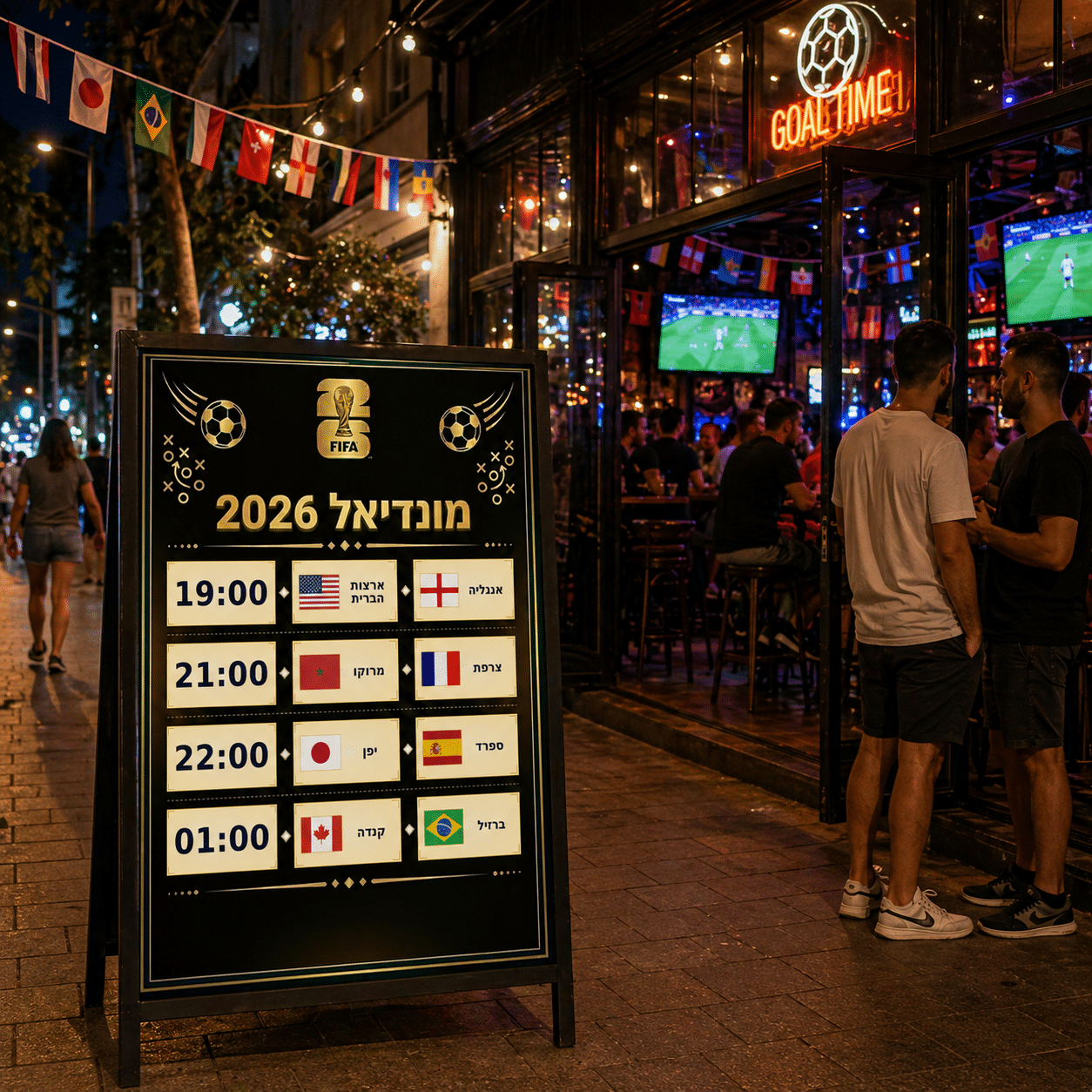 לוח שידורים מונדיאל על חמור פרסום